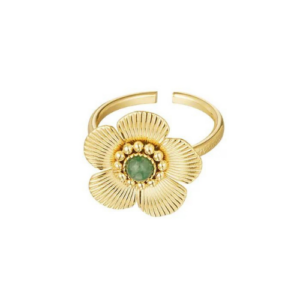 Kenza Teal ring goud