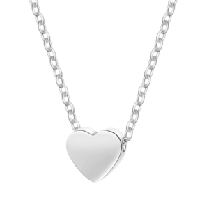 Hart ketting zilver