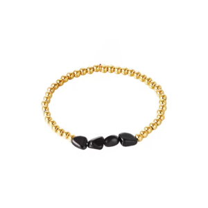 Onyx armband goud