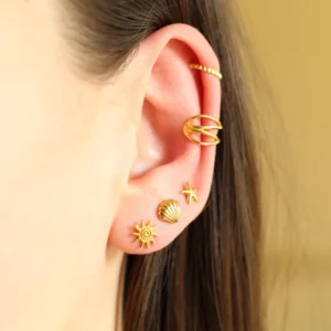 Summer oorbellen goud