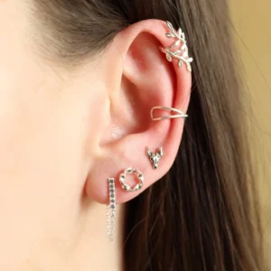 Haly ear cuff zilver