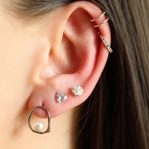 Rosy oorbellen zilver